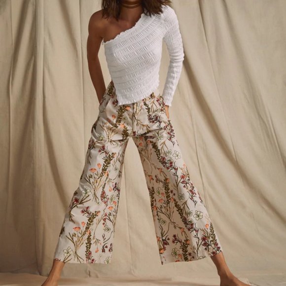 Free People Menorca Cropped Floral Printed Pants - Picture 5 of 16